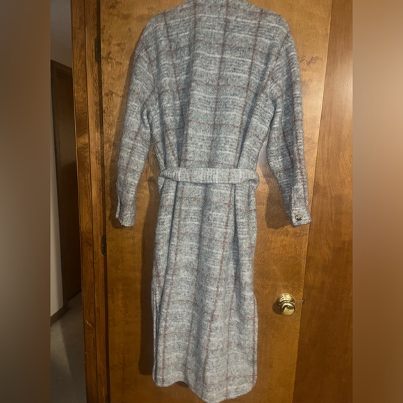 Express Wool Blend Plaid Longline Jacket - Picture 4 of 9